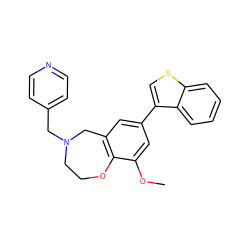 COc1cc(-c2csc3ccccc23)cc2c1OCCN(Cc1ccncc1)C2 ZINC000023250614