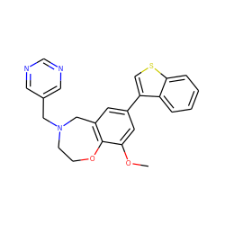 COc1cc(-c2csc3ccccc23)cc2c1OCCN(Cc1cncnc1)C2 ZINC000473132451