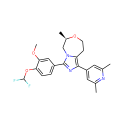 COc1cc(-c2nc(-c3cc(C)nc(C)c3)c3n2C[C@@H](C)OCC3)ccc1OC(F)F ZINC001772584868