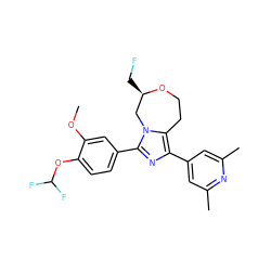 COc1cc(-c2nc(-c3cc(C)nc(C)c3)c3n2C[C@@H](CF)OCC3)ccc1OC(F)F ZINC001772633803