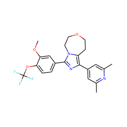 COc1cc(-c2nc(-c3cc(C)nc(C)c3)c3n2CCOCC3)ccc1OC(F)(F)F ZINC001772604694