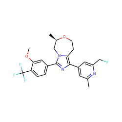 COc1cc(-c2nc(-c3cc(C)nc(CF)c3)c3n2C[C@@H](C)OCC3)ccc1C(F)(F)F ZINC001772615777