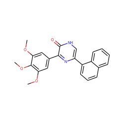 COc1cc(-c2nc(-c3cccc4ccccc34)c[nH]c2=O)cc(OC)c1OC ZINC000299830294
