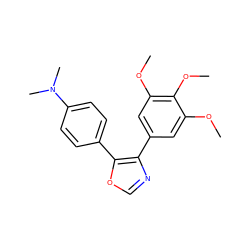 COc1cc(-c2ncoc2-c2ccc(N(C)C)cc2)cc(OC)c1OC ZINC000013473126