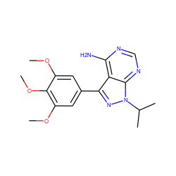 COc1cc(-c2nn(C(C)C)c3ncnc(N)c23)cc(OC)c1OC ZINC000008581980