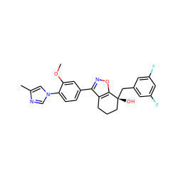 COc1cc(-c2noc3c2CCC[C@@]3(O)Cc2cc(F)cc(F)c2)ccc1-n1cnc(C)c1 ZINC000221560477