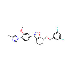 COc1cc(-c2noc3c2CCC[C@H]3OCc2cc(F)cc(F)c2)ccc1-n1cnc(C)c1 ZINC000205497753