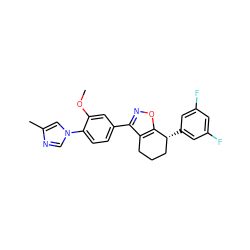 COc1cc(-c2noc3c2CCC[C@H]3c2cc(F)cc(F)c2)ccc1-n1cnc(C)c1 ZINC000205494148