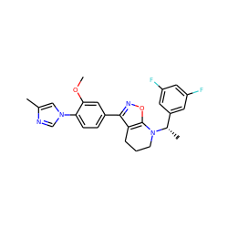 COc1cc(-c2noc3c2CCCN3[C@@H](C)c2cc(F)cc(F)c2)ccc1-n1cnc(C)c1 ZINC000066101298