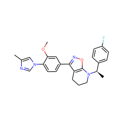 COc1cc(-c2noc3c2CCCN3[C@H](C)c2ccc(F)cc2)ccc1-n1cnc(C)c1 ZINC000066103129