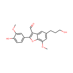 COc1cc(-c2oc3c(OC)cc(CCCO)cc3c2C=O)ccc1O ZINC000012405921