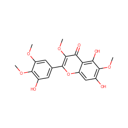 COc1cc(-c2oc3cc(O)c(OC)c(O)c3c(=O)c2OC)cc(O)c1OC ZINC000015271627