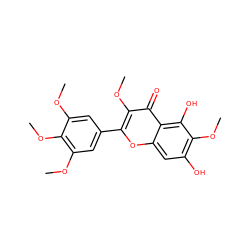 COc1cc(-c2oc3cc(O)c(OC)c(O)c3c(=O)c2OC)cc(OC)c1OC ZINC000299860012