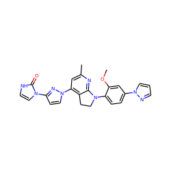 COc1cc(-n2cccn2)ccc1N1CCc2c(-n3ccc(-n4cc[nH]c4=O)n3)cc(C)nc21 ZINC000040847166