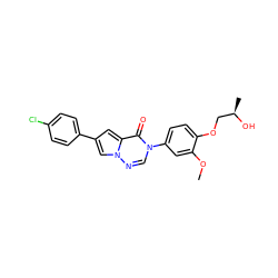 COc1cc(-n2cnn3cc(-c4ccc(Cl)cc4)cc3c2=O)ccc1OC[C@@H](C)O ZINC000118789817