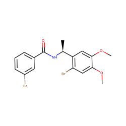 COc1cc(Br)c([C@H](C)NC(=O)c2cccc(Br)c2)cc1OC ZINC000000668025