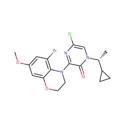 COc1cc(Br)c2c(c1)OCCN2c1nc(Cl)cn([C@H](C)C2CC2)c1=O ZINC000043018710