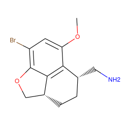 COc1cc(Br)c2c3c1[C@H](CN)CC[C@@H]3CO2 ZINC000013525292