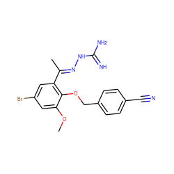 COc1cc(Br)cc(/C(C)=N/NC(=N)N)c1OCc1ccc(C#N)cc1 ZINC000028888881