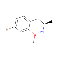 COc1cc(Br)ccc1C[C@@H](C)N ZINC000013450393