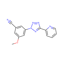 COc1cc(C#N)cc(-n2nnc(-c3ccccn3)n2)c1 ZINC000028526562