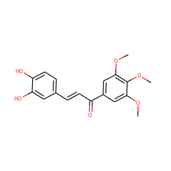 COc1cc(C(=O)/C=C/c2ccc(O)c(O)c2)cc(OC)c1OC ZINC000013607852