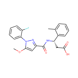 COc1cc(C(=O)N[C@@H](CC(=O)O)c2ccccc2C)nn1-c1ccccc1F ZINC000095556696