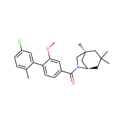 COc1cc(C(=O)N2C[C@]3(C)C[C@H]2CC(C)(C)C3)ccc1-c1cc(Cl)ccc1C ZINC000049050619