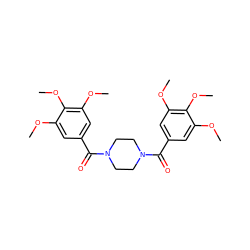 COc1cc(C(=O)N2CCN(C(=O)c3cc(OC)c(OC)c(OC)c3)CC2)cc(OC)c1OC ZINC000004176610