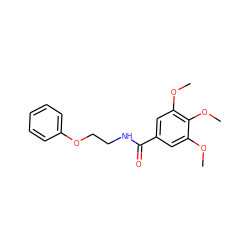 COc1cc(C(=O)NCCOc2ccccc2)cc(OC)c1OC ZINC000002304361