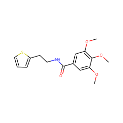 COc1cc(C(=O)NCCc2cccs2)cc(OC)c1OC ZINC000017909535