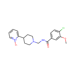 COc1cc(C(=O)NCN2CCC(c3cccc[n+]3[O-])CC2)ccc1Cl ZINC000034096558