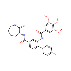 COc1cc(C(=O)Nc2cc(C(=O)N[C@@H]3CCCCNC3=O)ccc2-c2ccc(Cl)cc2)cc(OC)c1OC ZINC000026184482