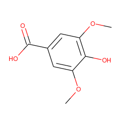 COc1cc(C(=O)O)cc(OC)c1O ZINC000000156386