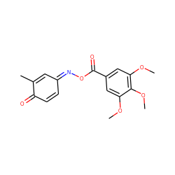 COc1cc(C(=O)O/N=C2\C=CC(=O)C(C)=C2)cc(OC)c1OC ZINC000000101931