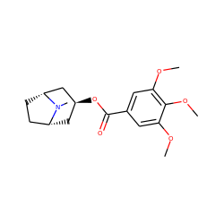 COc1cc(C(=O)O[C@H]2C[C@@H]3CC[C@H](C2)N3C)cc(OC)c1OC ZINC000103227327