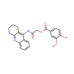 COc1cc(C(=O)OCC(=O)Nc2c3c(nc4ccccc24)CCCC3)ccc1O ZINC000653854041