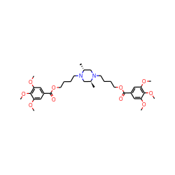 COc1cc(C(=O)OCCCCN2C[C@@H](C)N(CCCCOC(=O)c3cc(OC)c(OC)c(OC)c3)C[C@@H]2C)cc(OC)c1OC ZINC000095873063