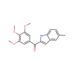 COc1cc(C(=O)c2cc3cc(C)ccc3[nH]2)cc(OC)c1OC ZINC000013471044