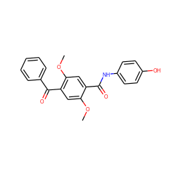 COc1cc(C(=O)c2ccccc2)c(OC)cc1C(=O)Nc1ccc(O)cc1 ZINC000002878764