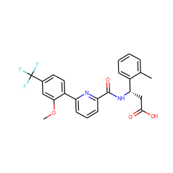 COc1cc(C(F)(F)F)ccc1-c1cccc(C(=O)N[C@@H](CC(=O)O)c2ccccc2C)n1 ZINC000203323193