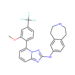 COc1cc(C(F)(F)F)ccc1-c1cccc2nc(Nc3ccc4c(c3)CCNCC4)nn12 ZINC000096169746