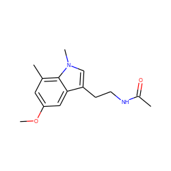 COc1cc(C)c2c(c1)c(CCNC(C)=O)cn2C ZINC000028815144