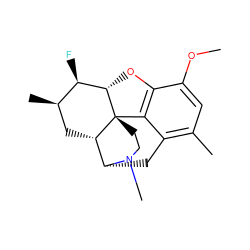 COc1cc(C)c2c3c1O[C@H]1[C@H](F)[C@H](C)C[C@H]4[C@@H](C2)N(C)CC[C@@]341 ZINC000096910744