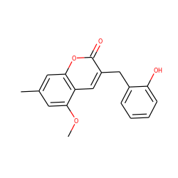 COc1cc(C)cc2oc(=O)c(Cc3ccccc3O)cc12 ZINC000040891818