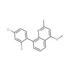 COc1cc(C)nc2c(-c3ccc(Cl)cc3Cl)cccc12 ZINC000013553457