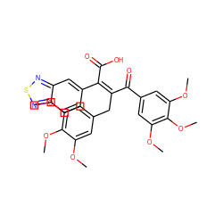 COc1cc(C/C(C(=O)c2cc(OC)c(OC)c(OC)c2)=C(/C(=O)O)c2ccc3nsnc3c2)cc(OC)c1OC ZINC000029478680