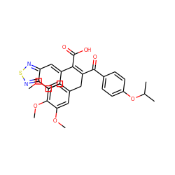 COc1cc(C/C(C(=O)c2ccc(OC(C)C)cc2)=C(/C(=O)O)c2ccc3nsnc3c2)cc(OC)c1OC ZINC000029465799