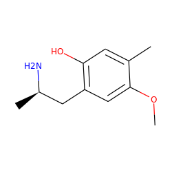 COc1cc(C[C@@H](C)N)c(O)cc1C ZINC000028101800