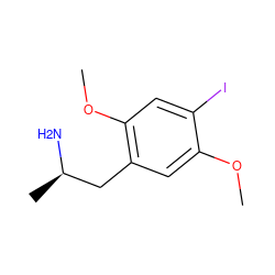 COc1cc(C[C@@H](C)N)c(OC)cc1I ZINC000002516053